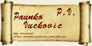 Paunko Vučković vizit kartica